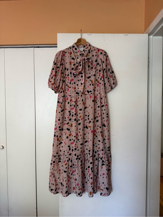ASOS Dresses & Skirts - ASOS Pink Maxi Dress with Multicolor Spot Print